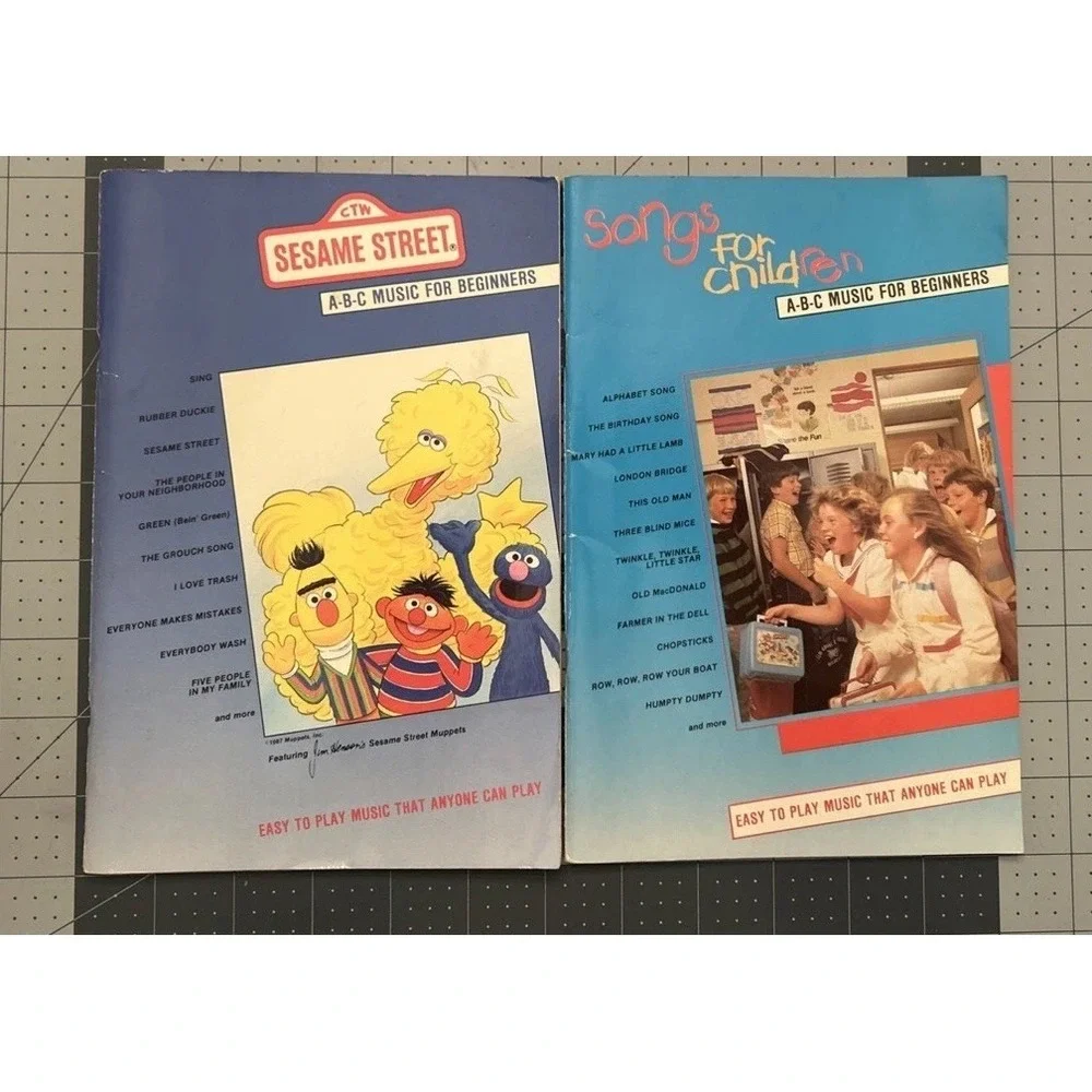 A-B-C Music for Beginners KEYBOARD LOT SESAME STREET and SONGS for CHILDREN Book